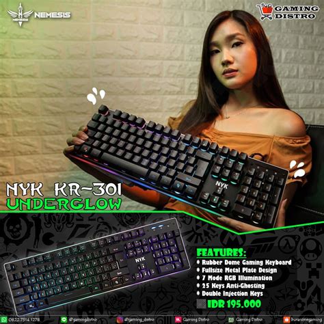 Jual NYK Nemesis KR 301 Underglow RGB Gaming Keyboard Shopee Indonesia