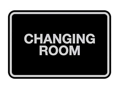 Classic Changing Room Sign Blacksilver Large