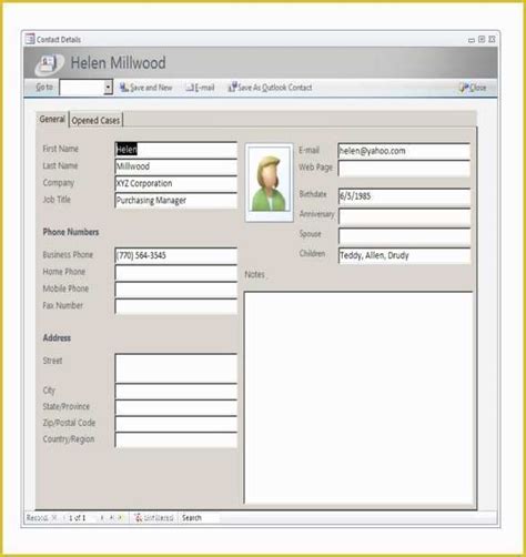 Access Maintenance Database Template Free