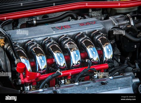 An Alfa Romeo V6 Busso Engine Stock Photo Alamy