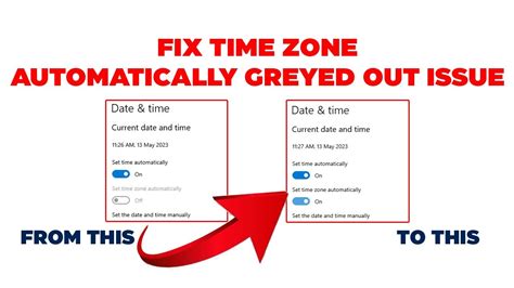 Fix Set Time Zone Automatically Greyed Out Issue In Windows 10 YouTube