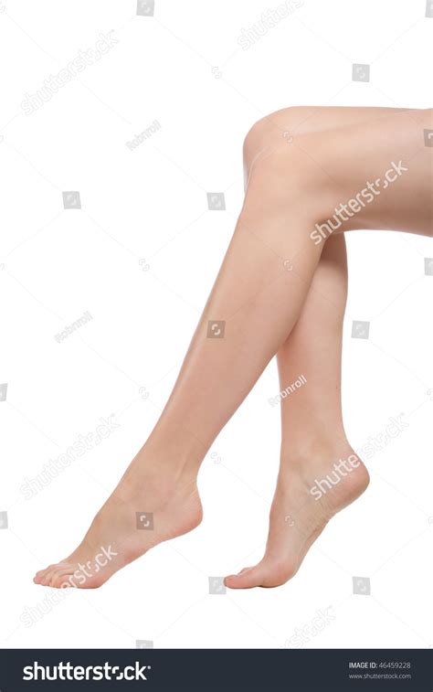 Beautiful Naked Woman Legs Isolated Over Stock Photo Shutterstock