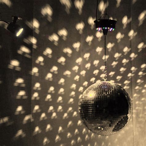 12" Mirror Disco Ball DJ Stage Party LED Light Rotating Motor 3W ...