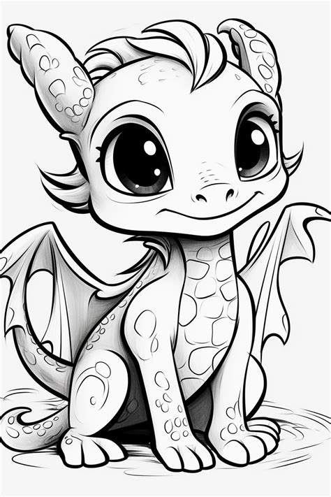 Coloring Pages Of Baby Dragons