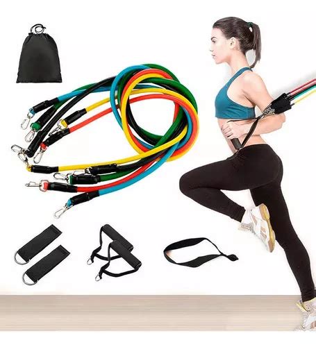 Kit Elástico Para Treino - Kit Elástico Para Treino Musculação Treinamento Em Casa | MercadoLivre