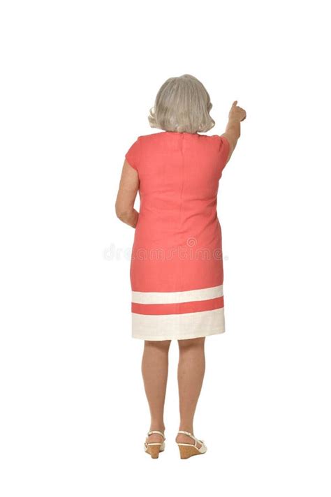 Mature Woman In Pink Dress Stock Photo Image Of Decorative