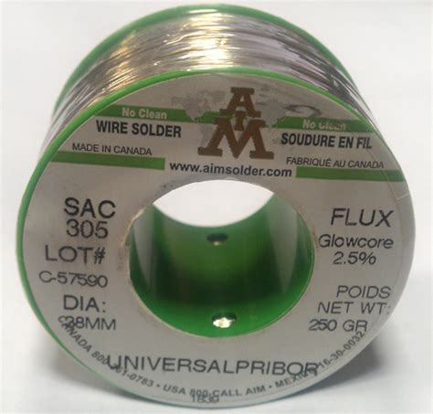 Трубчатый припой AIM Glow Сore SAC 305
