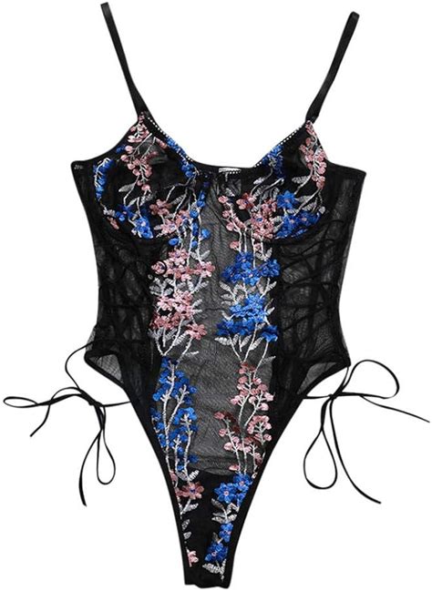 Qqqqc Women S Lingerie Sets Embroidered Lace Bodysuit For Women Bra Underwear Underwear Amazon