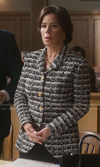 WornOnTV Margarets Black And White Tweed Jacket On So Help Me Todd Marcia Gay Harden