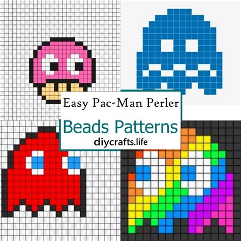 Pac Man Ghost Perler Bead Pattern Bead Sprite Pixel Art Pac 55 OFF