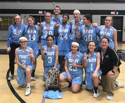 Troy Lady Trojans 7th Grade Girls Basketball Second In State