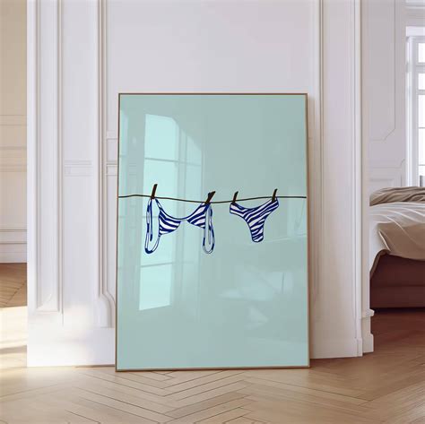 Trendy Bikini Print Coastal Wall Art Coconut Girl Decor Cowgirl Decor Beach Inspired Aesthetic