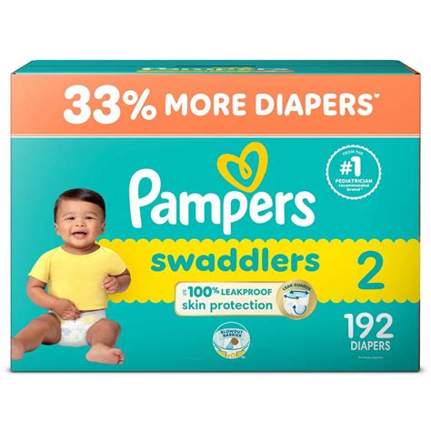 pampers swaddlers diapers size    lbs absorbent  baby