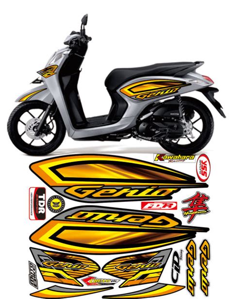 Variasi Striping Sticker Honda Genio Thailook Thailand Lazada Indonesia