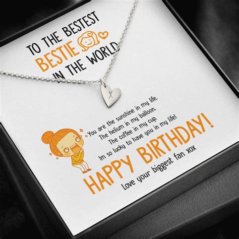 Bestest Bestie Mini Hearts Birthday Gift Necklace – Teepoem Ltd