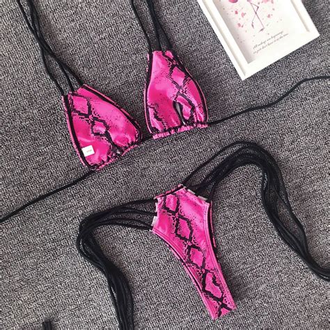 2021 Sexy Bikini Swimsuit Snake Swimwear For Woman Bikini Thong Buy Bikini Thong Swimwear For