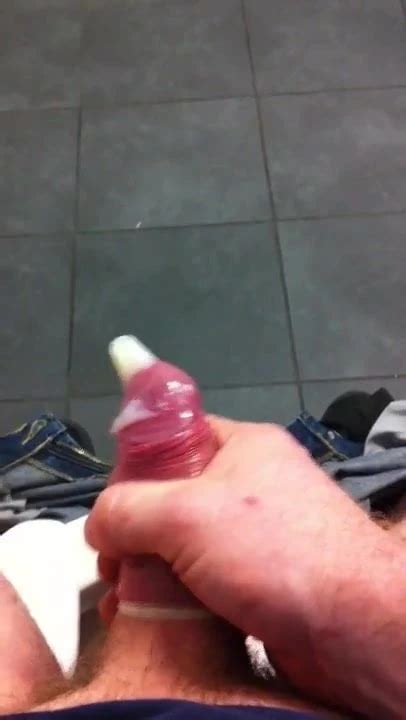 Cum Filling A Condom In A Public Bathroom Gay Man Porn XHamster