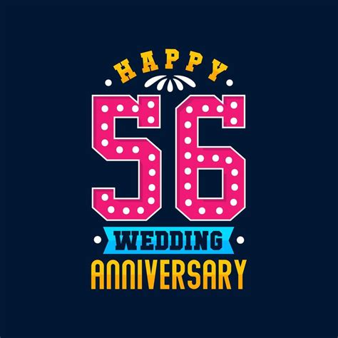 Happy 56th Wedding Anniversary celebration 9677038 Vector Art at Vecteezy