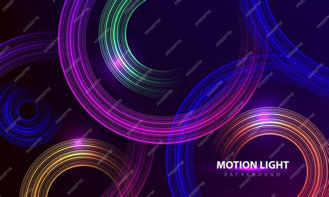 Premium Vector Abstract Circle Shape Motion Light Effect On Dark