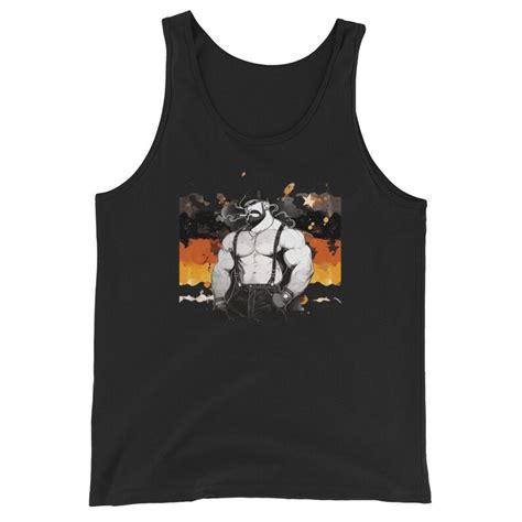 Gay Bear Tank Top Bear Pride Flag Tee Muscle Bear Top Colorful Bear Print Etsy