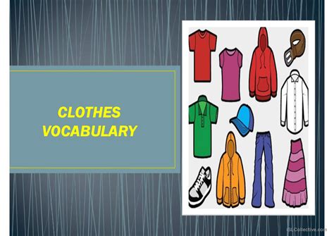 Clothes Vocabulary English Esl Powerpoints