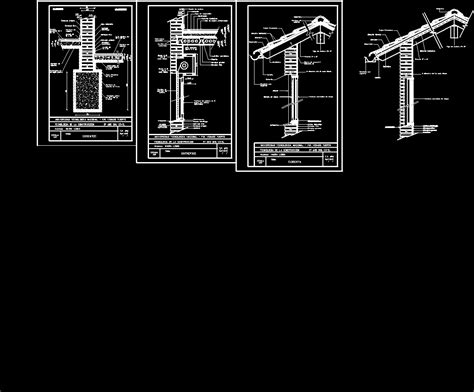 Detail Foundation Mezzanine And Cover DWG Detail For AutoCAD