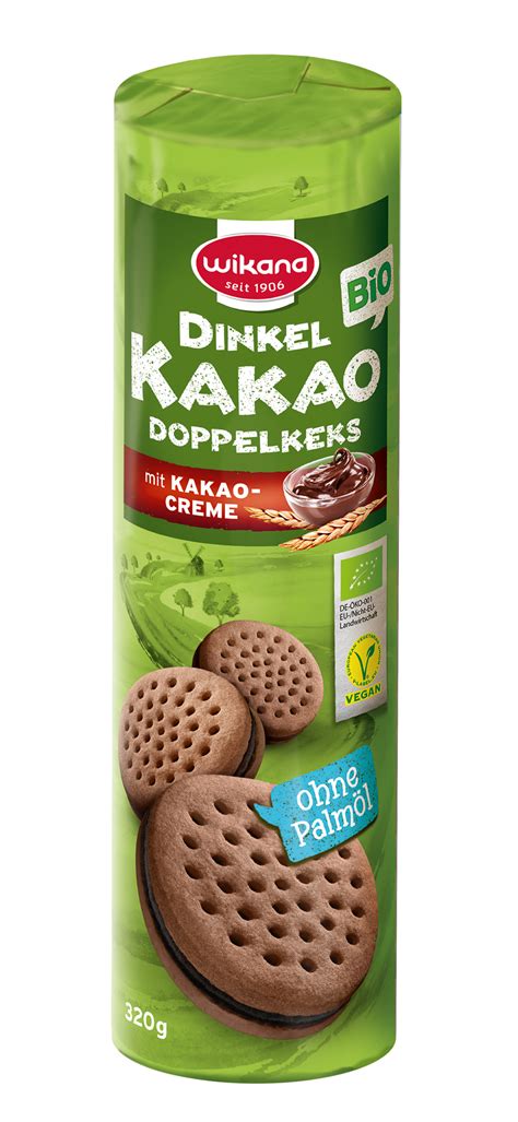 Wikana Bio Dinkel Kakao Doppelkeks Mit Kakaocreme 12 X 320g Online Kaufen