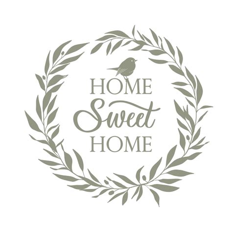 Premium Vector | Home sweet home typography poster handmade lettering print
