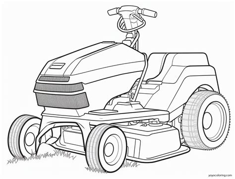 Lawn Mower Coloring Pages ᗎ Printable Painting Template