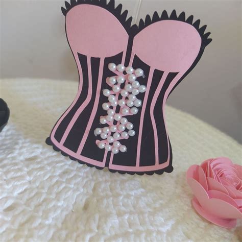 Arquivo De Corte Topo De Bolo Ch De Lingerie Preto Rosa Elo
