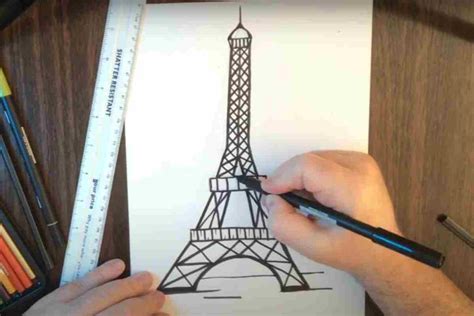 How To Draw The Eiffel Tower Improve Drawing