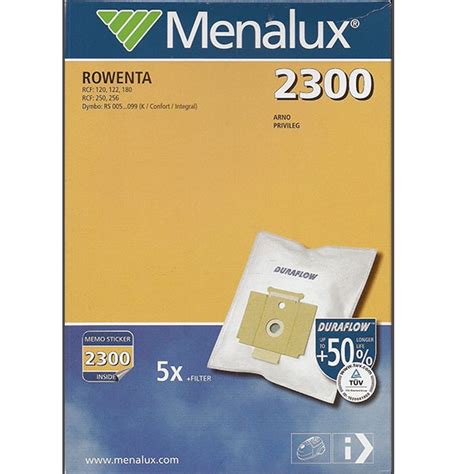 Купить Мешки пылесборники для пылесоса Rowenta Dymbo - Menalux 2300, 5 ...
