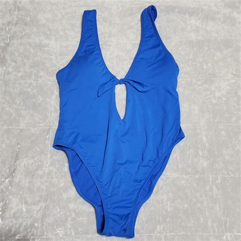 The Bikini Lab Blue Tie One Piece Swimsuit Gem