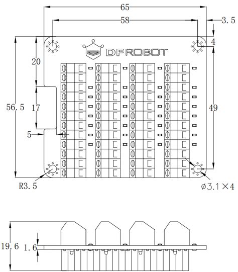 Dfrobot Dfr Rpi Gpio Terminal Block Hat