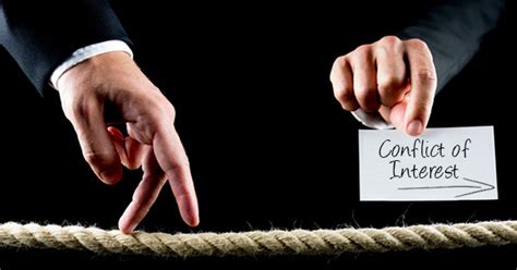 conflict  interest   financial sector     matter