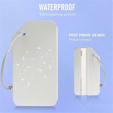 Waterproof Metal Luggage Tags for Suitcases, Durable Suitcase ID Tags