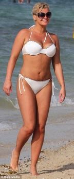 Kerry Katona In A Flattering White String Bikini At A Dubai Beach March 17 2013 Lq Tagged