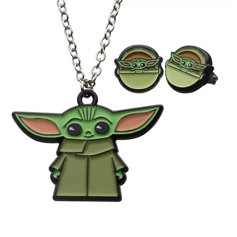 Star Wars The Mandalorian The Child Earring And Necklace Set