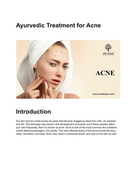 Ppt Ayurvedic Treatment For Acne Powerpoint Presentation Free