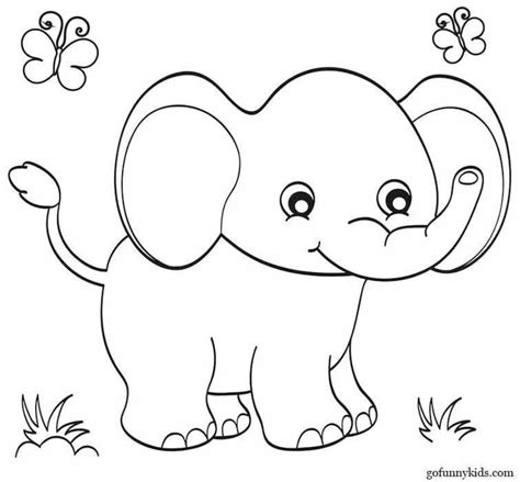 Картинка Раскраски Слон Для Детей - 69 фото