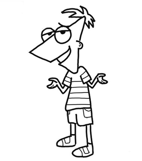 printable coloring pages cool coloring pages phineas  ferb