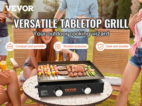 Vevor Countertop Commercial Gas Griddle Flat Top Grill Hot Plate Restaurant Vevor Au