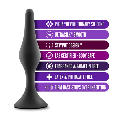 Anal Adventures Beginner Plug Medium Black Blush Satisfaction