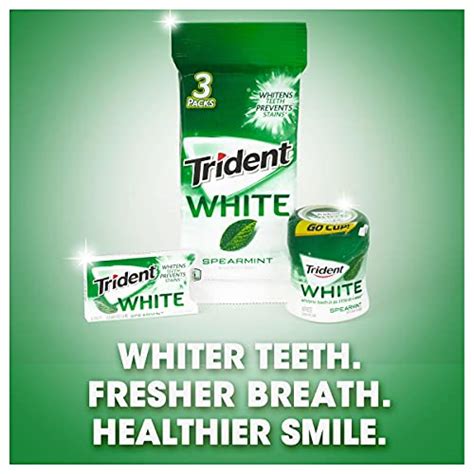 Trident White Spearmint Sugar Free Gum 6 Bottles Of 60 Pieces 360