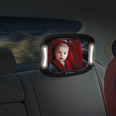 Baby Car Mirror with Lights | Baby Car Accessories | LittleLife