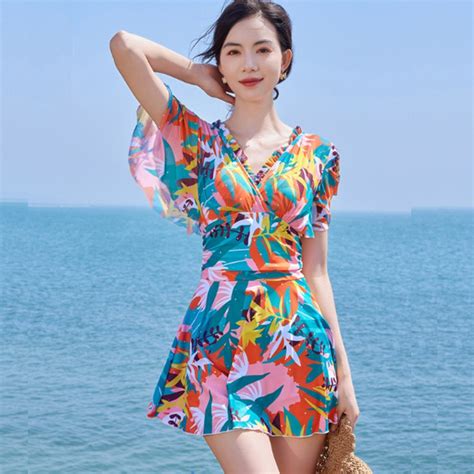 KY 6 Swimsuit For Women2024New Large Size FatmmChubby Girl Flab Hiding Hot Spring Siamese