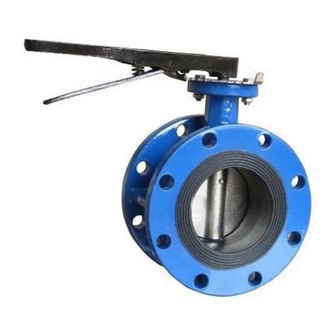 Rubber Lined Wafer Type Double Flange Butterfly Valve At