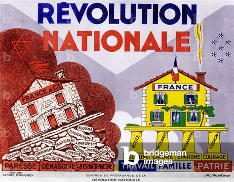 Vichy Propaganda Poster In France Colour Litho