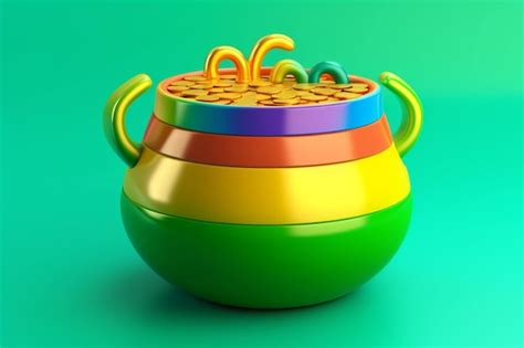 Premium Ai Image A Stack Of Colorful Plastic Toy Bowls With The