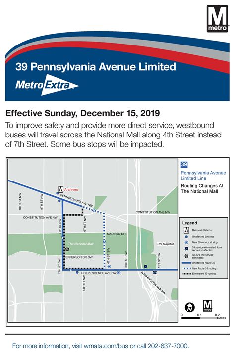 Metrobus Service Changes Beginning Sunday, December 15, 2019 | WMATA